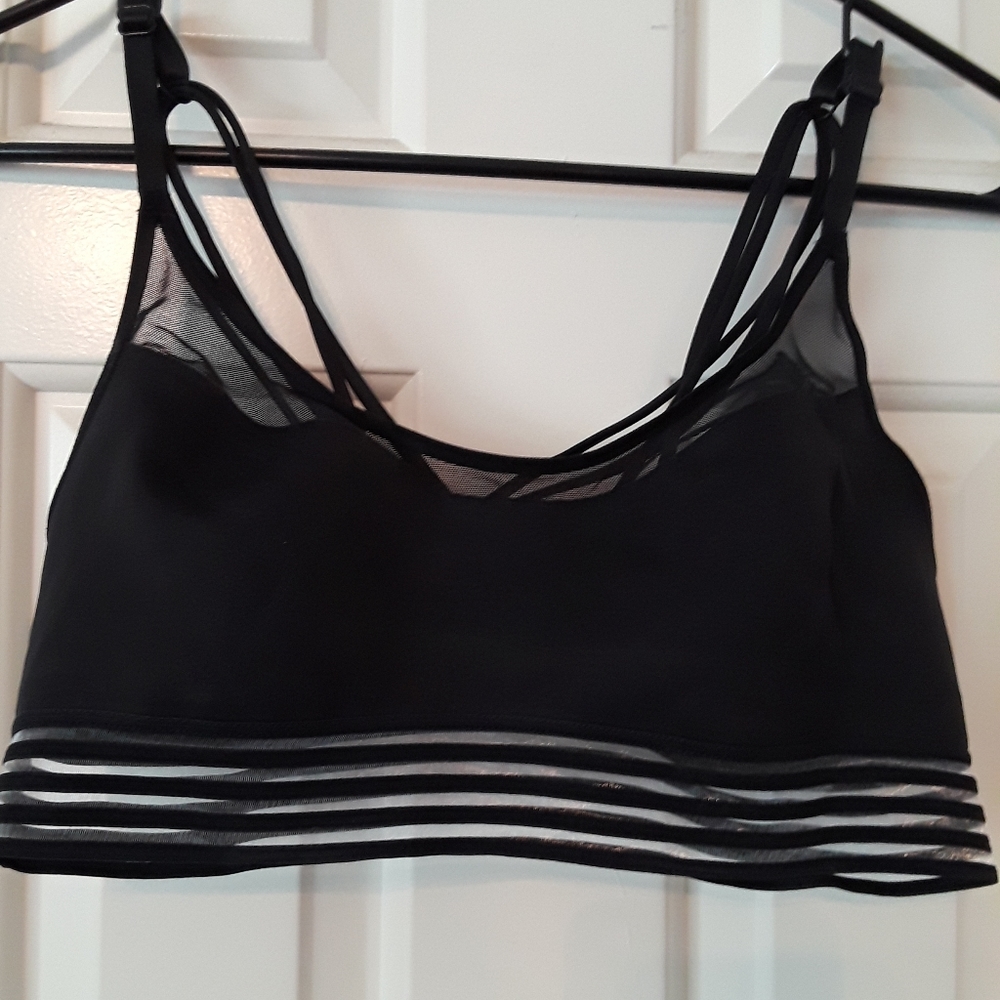 Pink sports bra
